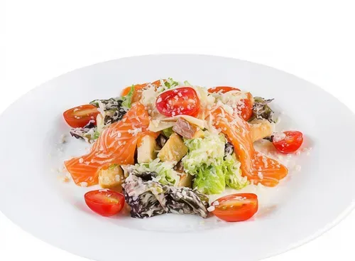 Salată Caezar cu somon